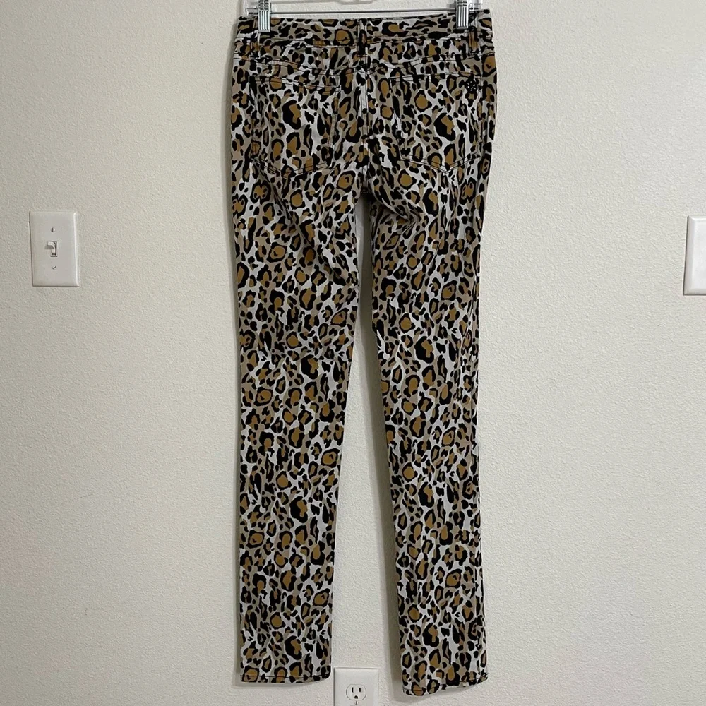 Tory Burch Leopard Print Super Skinny Jeans Size 27 - Picture 2 of 11